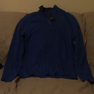 DKNY Men’s Textured Knit Quarter Zip Fleece Size L